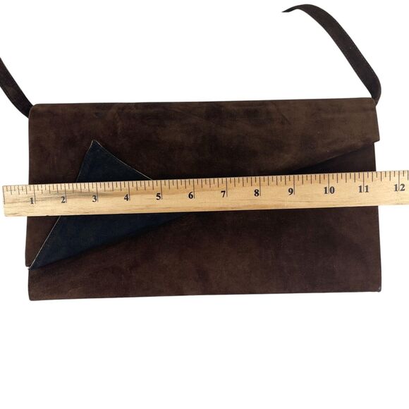 VTG Mr. Jay Brown Suede Messenger Clutch Crossbody Purse Evening Bag Old Money - Picture 7 of 9